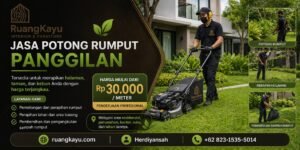 Jasa potong rumput Bandung, potong rumput panggilan Bandung, perawatan taman Bandung, Ruangkayu.com