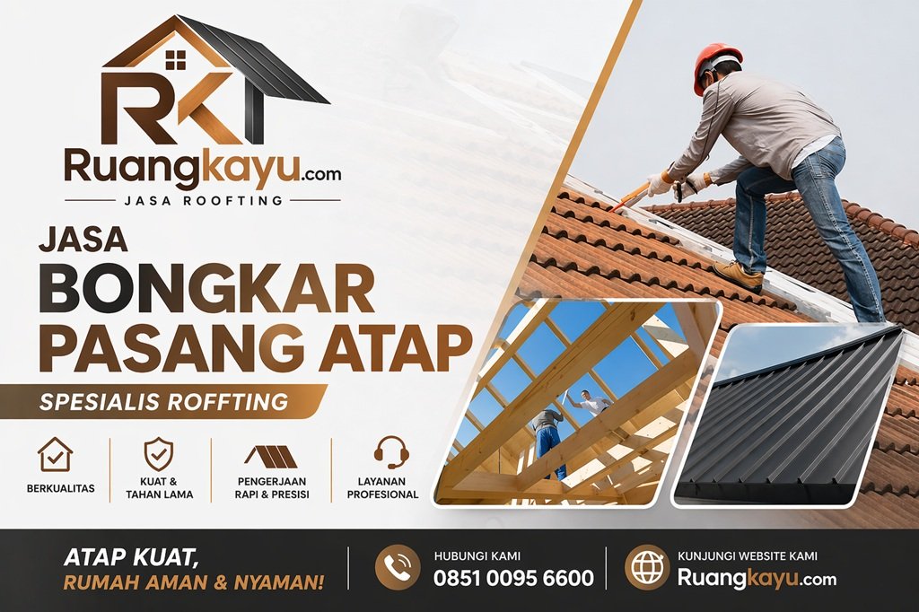 Spesialis Roofing Bandung, Jasa Pasang Atap Baja Ringan, Renovasi Atap Rumah Bandung, Ruangkayu.com