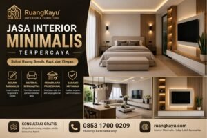 Jasa Interior Minimalis, Interior Rumah Tipe 36, Ruangkayu.com, Desain