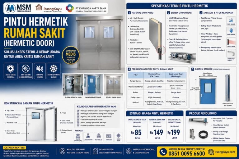 Jasa Pembuatan Pintu Hermetic Rumah Sakit Terpercaya - Pengalaman 10 Tahun