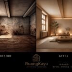 Before-After Design Interior Profesional Gaya Japandi di Bandung – Ruangkayu.com
