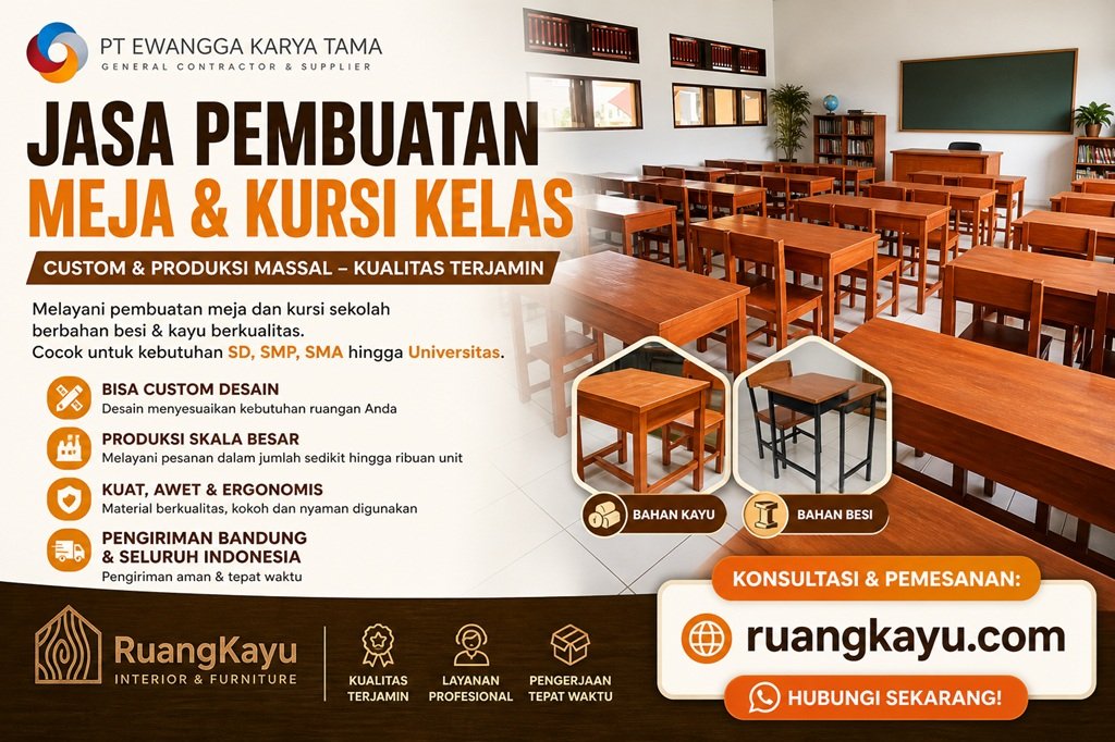 Jasa Pembuatan Kursi Sekolah Bandung: Solusi Furniture Kelas Berkualitas untuk Kenyamanan Belajar